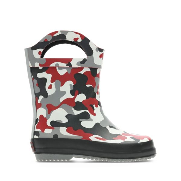 Clarks Boys Tarri Star Toddler Wellies Red Camo | CA-4159308